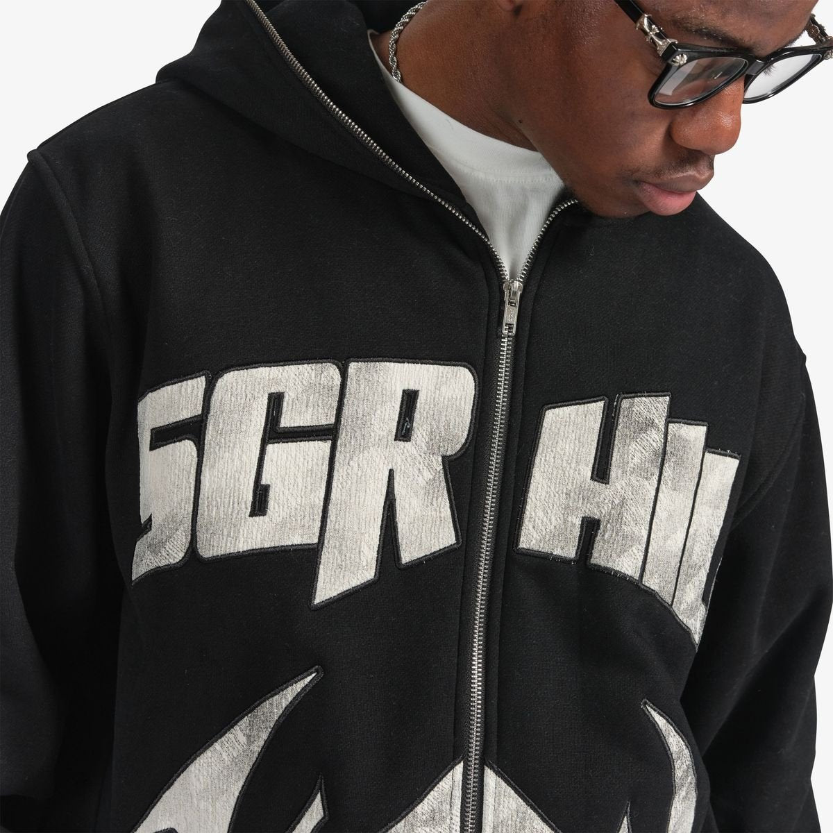 Sugarhill Katana Raw Hem Zip Hoodie