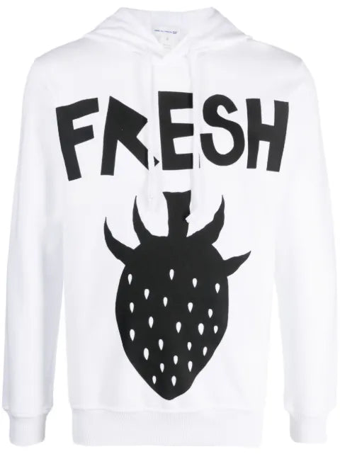 Comme Des Garçons Shirt graphic-print drawstring hoodie