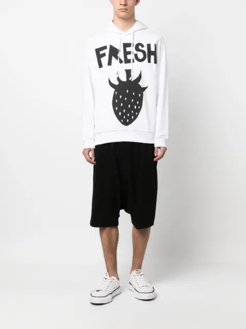 Comme Des Garçons Shirt graphic-print drawstring hoodie