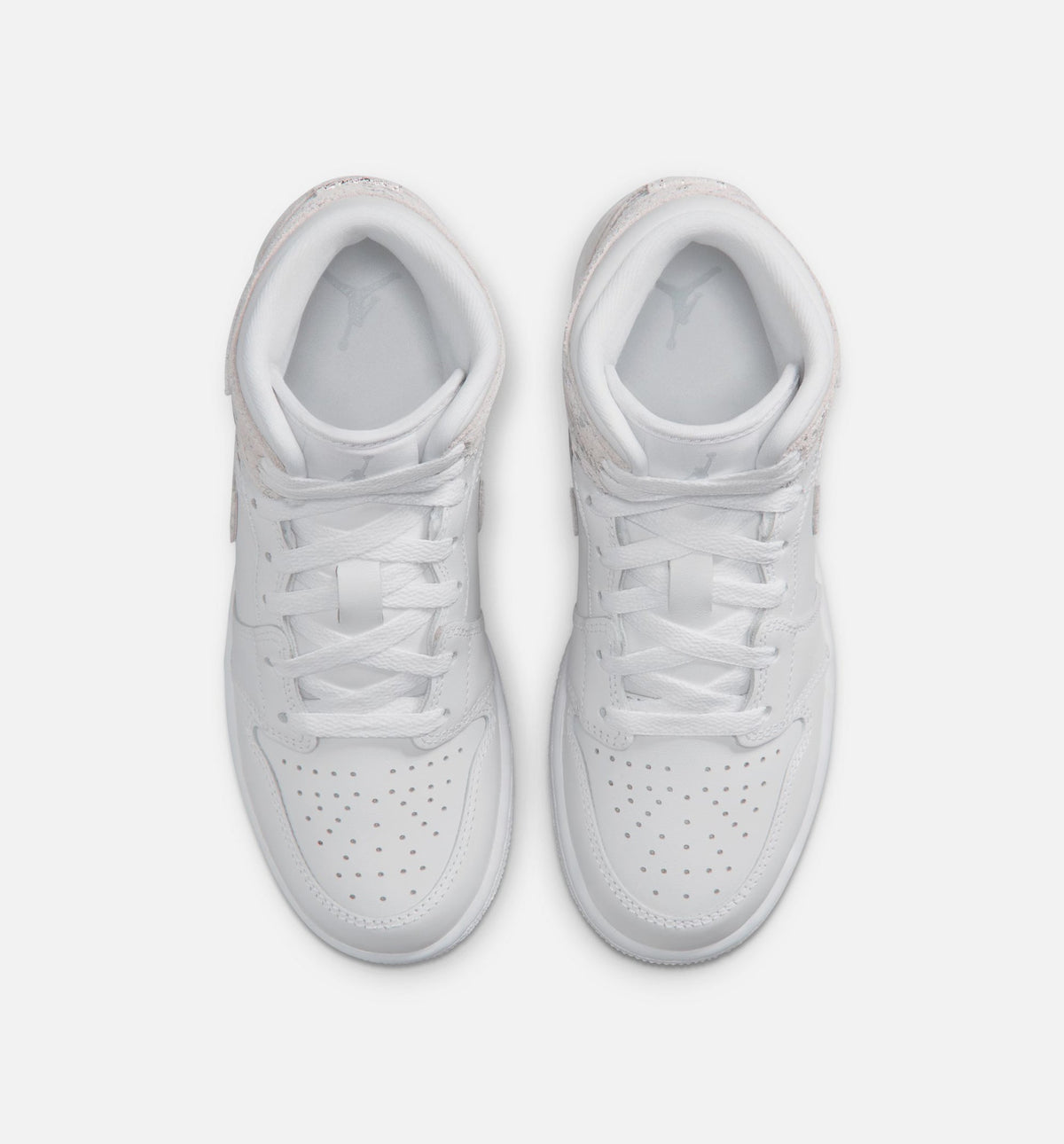 Air Jordan 1 Mid SE Grade School – White/Field Silver