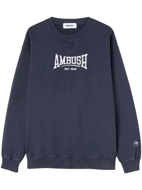 AMBUSH logo-embroidered organic-cotton sweatshirt