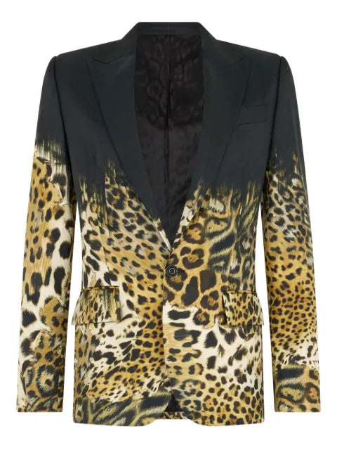 Roberto Cavalli leopard-print blazer