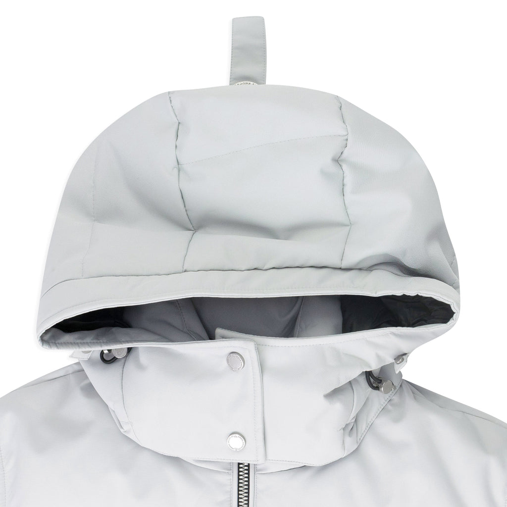 GREY CLOUD BOMBER SHEARLING PUFFER JACKET