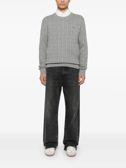 Tommy Hilfiger cable-knit crew-neck sweater