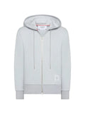 Thom Browne loopback jersey 4-Bar zip up hoodie