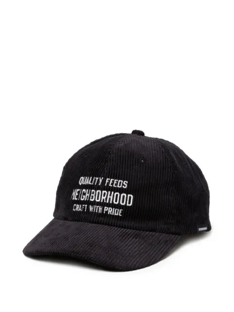 Neighborhood corduroy baseball cap with embroidery