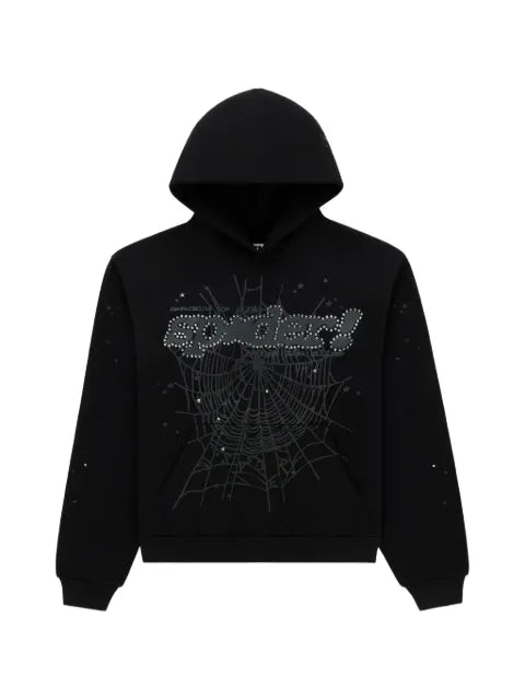SP5DER Rhinestone Punk V2 long-sleeve hoodie