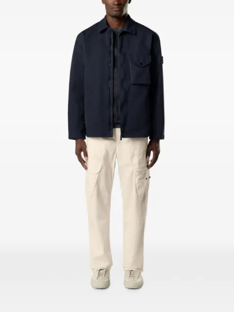 Stone Island Compass-patch pocket-detail shirt jacket