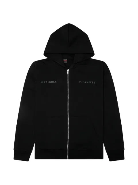 Pleasures graphic-print zip-up hoodie