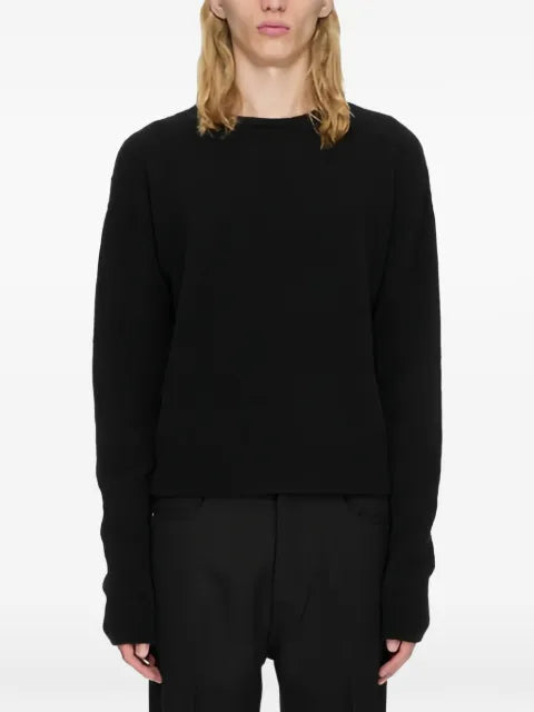 Rick Owens Tower round neck sweater in alpaca knit