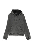 Emporio Armani faded-effect logo-patch hoodie