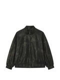 FIVE CM faded-effect zip-up jacket