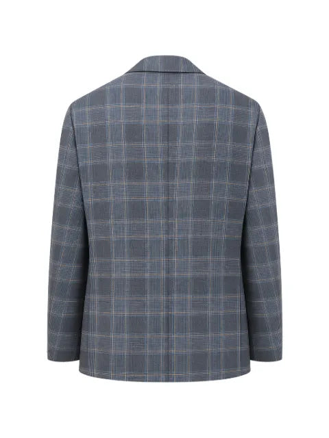 Tombolini check-pattern single-breasted blazer