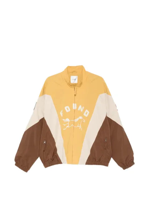 FOUND embroidered colour-block windbreaker jacket
