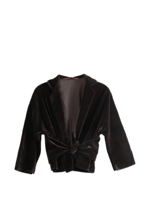 Daniela Gregis tie-fastening velvet jacket