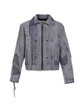 UNDER THE SIGN patchwork wax-coated jacket