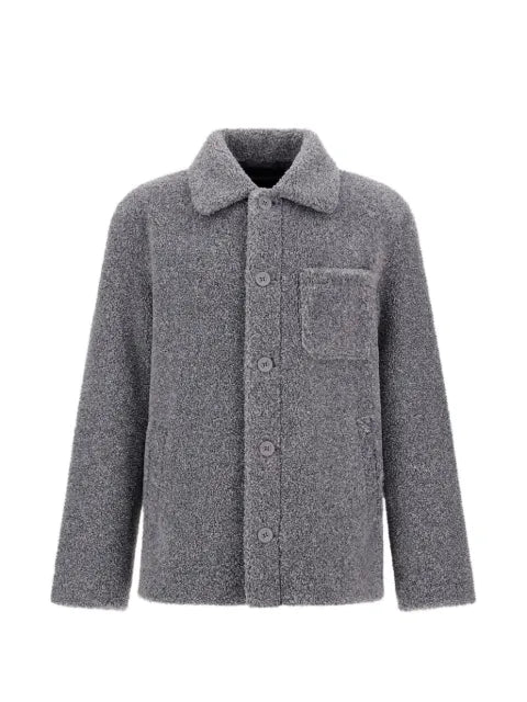 Herno teddy-effect melange jacket
