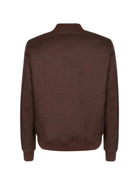 Costumein Brett check-pattern bomber jacket
