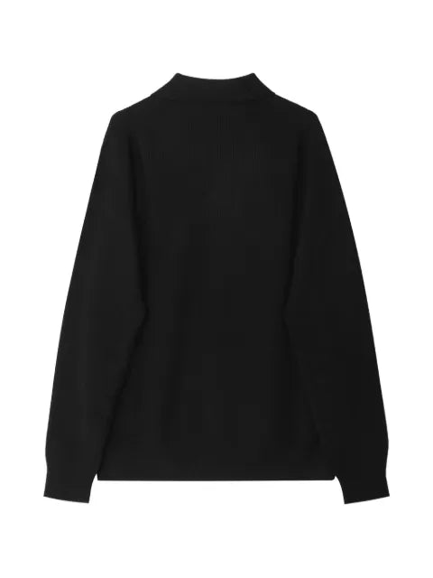 Lardini ribbed-knit polo sweater