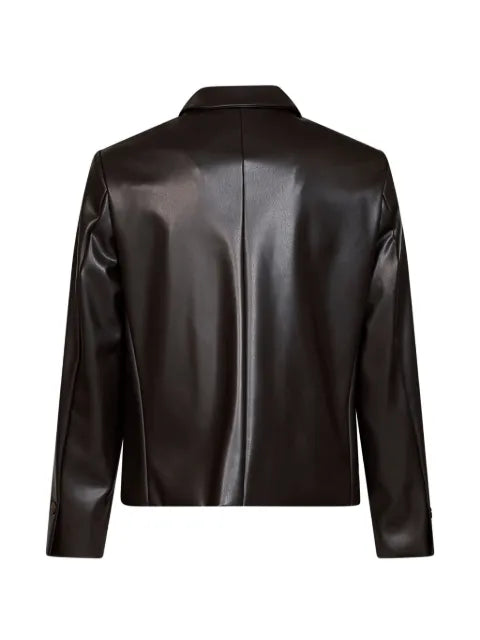 Costumein button-up faux-leather jacket