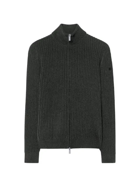 RRD Velvet Rave ribbed-knit high-neck cardigan