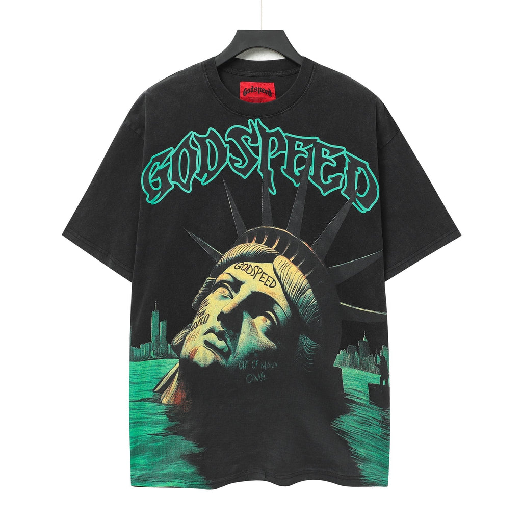 Godspeed Washed Black Rock Graphic T-Shirt
