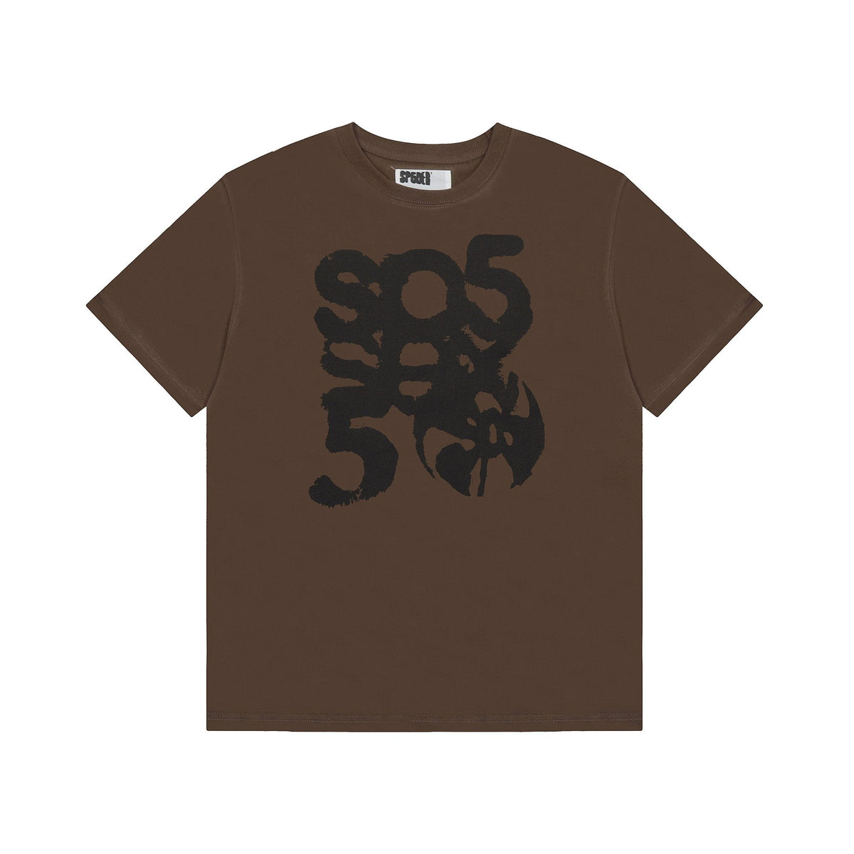 Sp5der Brown Graphic T-Shirt