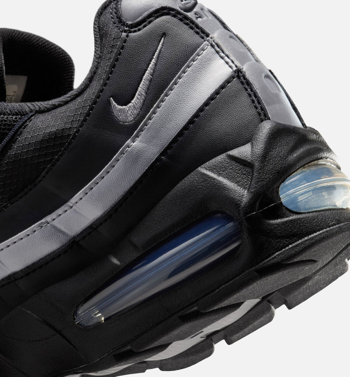 Air Max 95 Big Bubble OG Reflective Accents Men's Sneakers - Black / White / Metallic Silver