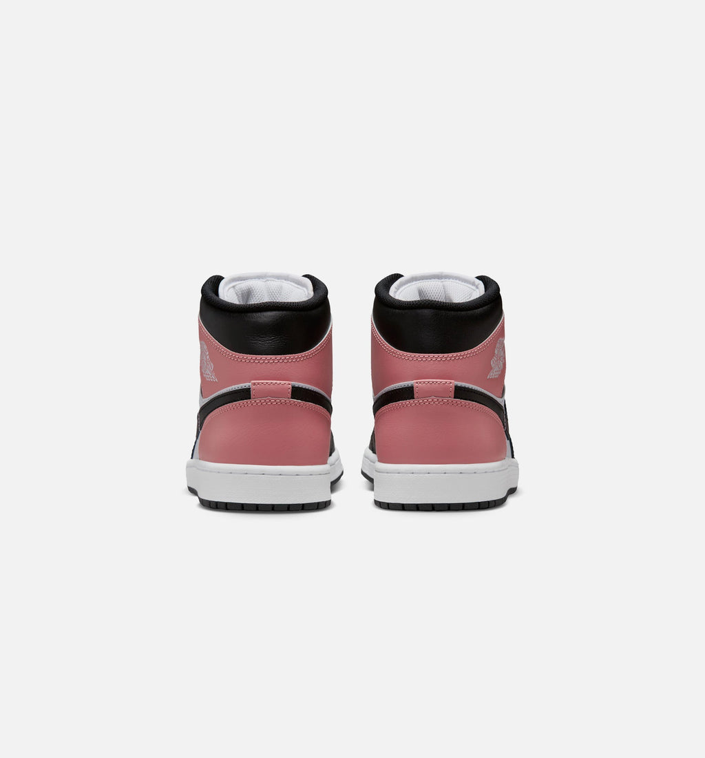 Air Jordan 1 Mid Men's Sneakers | White/Rust Pink/Black