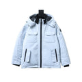 Moose Knuckles Multi-pocket Down Jacket Blue