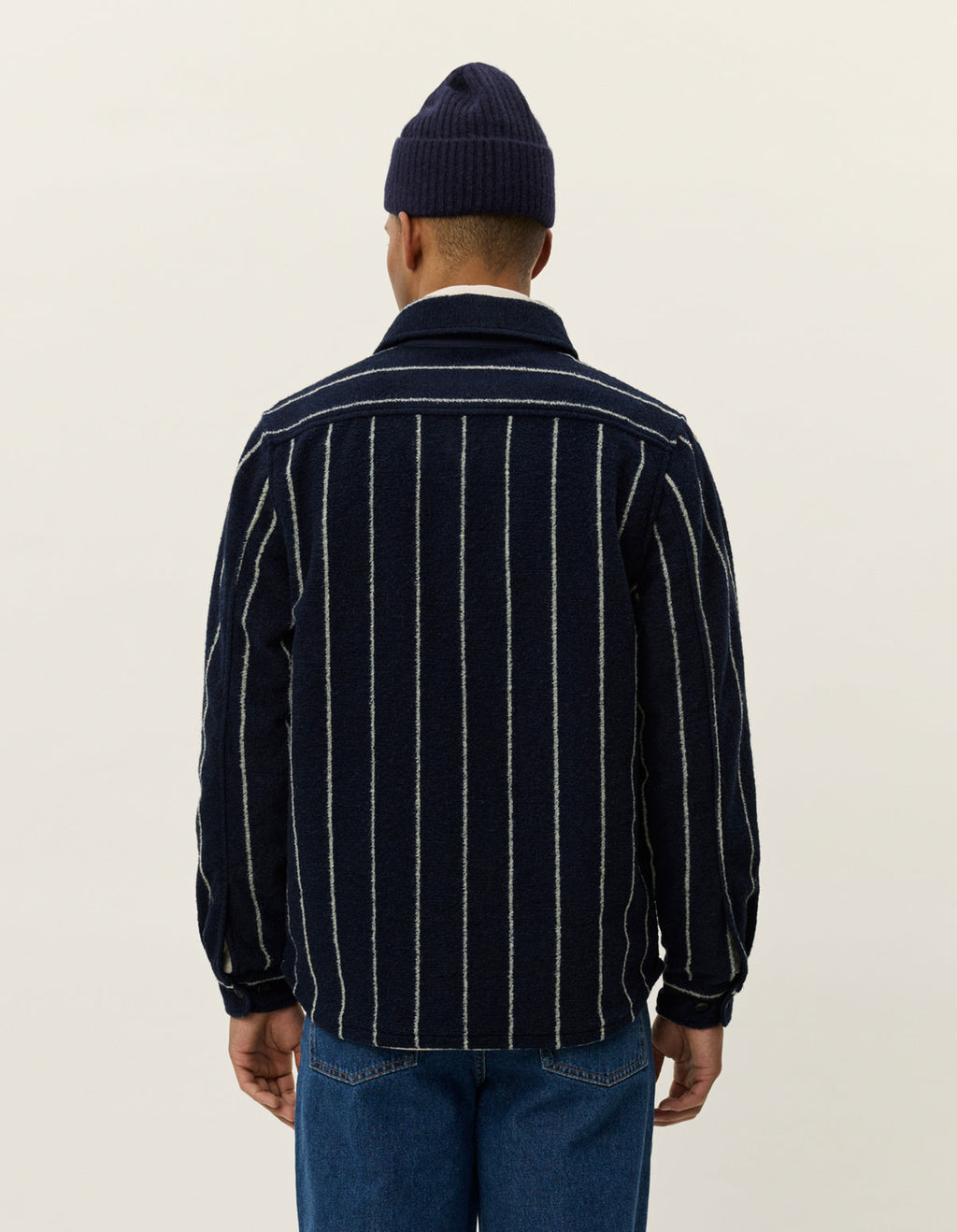 Les Deux Lennon Wool Pinstripe Overshir