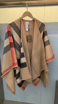 Burberry Camel Plaid Poncho