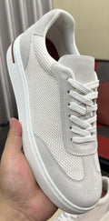 Textured Panel Low-Top Sneakers