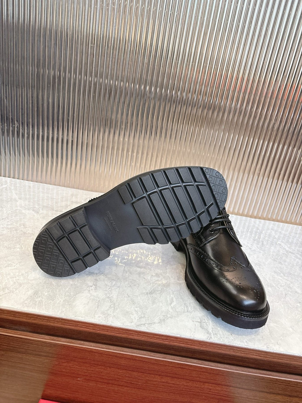 Ferragamo Men's Brogue Derby Shoes