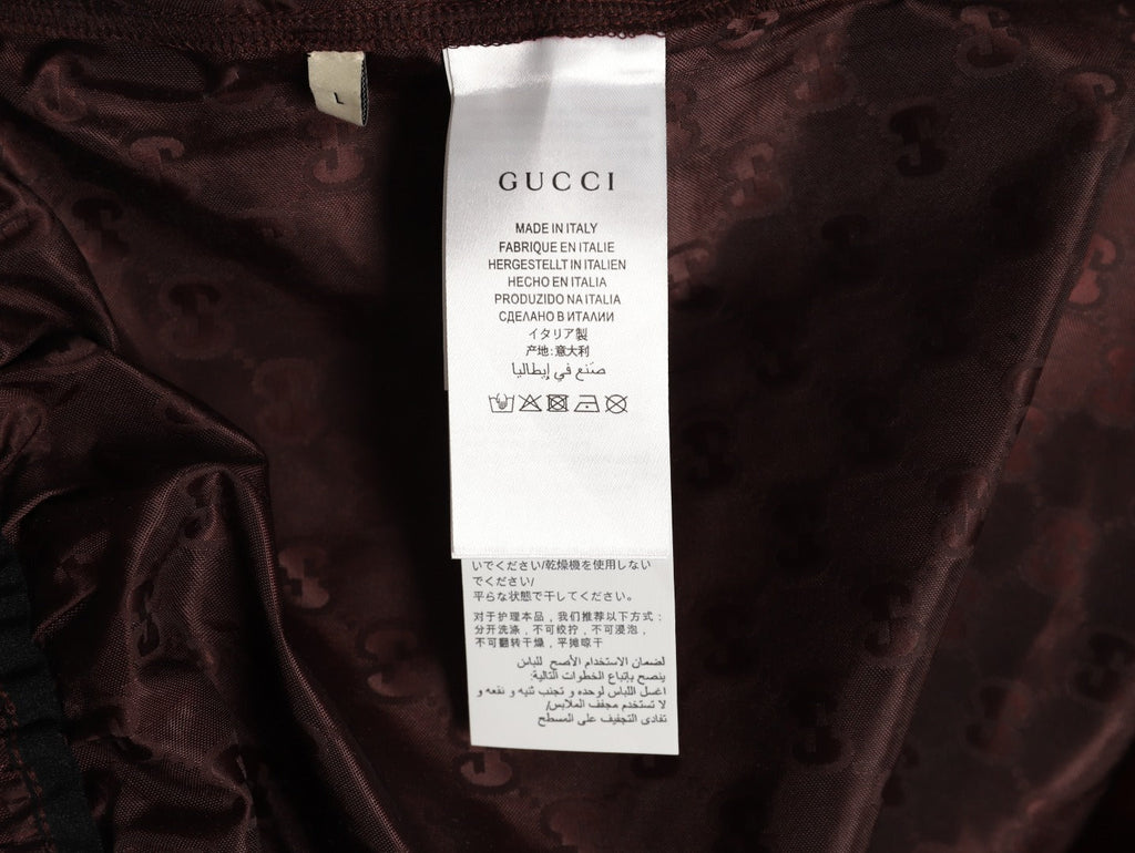 Gucci Tonal Double-G-Style Allover Drawstring Shorts - Burgundy
